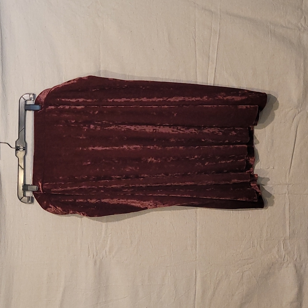 Bohemian Crushed Velvet A-Line Skirt